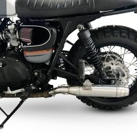 Pot echappement compatible avec Triumph BONNEVILLE T100 2001-2014, Deeptone Inox, Paire de pot d'échappement homologuées, livrées avec db killer amovible, catalyseurs et raccords spécifiques 