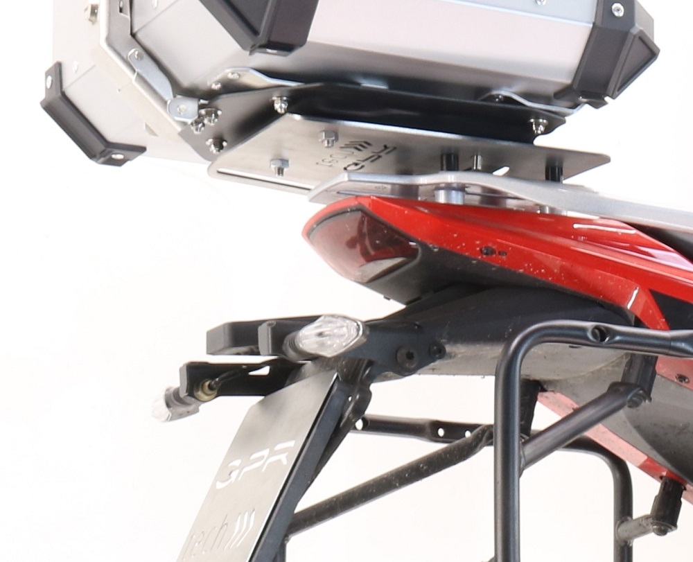 PLAQUE EN TITANE SPÉCIFIQUE TOP CASE-ALPITECH 35/55 LT GPR TECH compatible avec  Moto Morini X-CAPE 650 2021/2024 e5