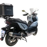 Top case GPR TECH compatible with  Sym ADX 300 2024/2026 e5 Plus Top Case Alpitech en aluminium, couleur noire avec plaque spécifique incluse Capacité Litres 45