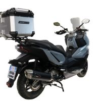 Top case GPR TECH compatible with  Sym ADX 300 2024/2026 e5 Plus Top Case Alpitech en aluminium, couleur argent avec plaque spécifique incluse Capacité Litres 45
