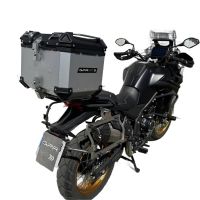 Top case GPR TECH compatible with  Voge 525DSX 2023/2025 e5 Top Case Alpitech en aluminium, couleur argent avec plaque spécifique incluse Capacité Litres 35