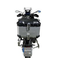 Top case GPR TECH compatible with  Voge 525DSX 2023/2025 e5 Top Case Alpitech en aluminium, couleur argent avec plaque spécifique incluse Capacité Litres 35