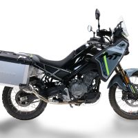 GPR TECH compatible with  Cf Moto 650 Mt 2021/2024 e5 Paire de valises latérales en aluminium avec couleur argent avec support de valise spécifique Capacité 38 LT. + 38 LT.