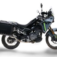 GPR TECH compatible with  Cf Moto 650 Mt 2019/2020 e4 Paire de valises latérales en aluminium avec couleur noire avec support de valise spécifique Capacité 38 LT. + 38 LT.
