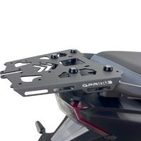 Top case GPR TECH compatible with  Sym ADX 300 2024/2026 e5 Plus Top Case Alpitech en aluminium, couleur noire avec plaque spécifique incluse Capacité Litres 26