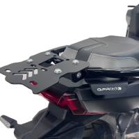 Roof rack GPR TECH compatible with  Sym ADX TG 400 2024/2026 e5 Plus Porte-bagages arrière spécifique Top Case ALPITECH 26 > 35 LT Porte-bagages arrière spécifique, en acier inoxydable fabriqué avec 4 points d'ancrage