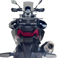 Roof rack GPR TECH compatible with  Sym ADX TG 400 2024/2026 e5 Plus Porte-bagages arrière spécifique Top Case ALPITECH 26 > 35 LT Porte-bagages arrière spécifique, en acier inoxydable fabriqué avec 4 points d'ancrage