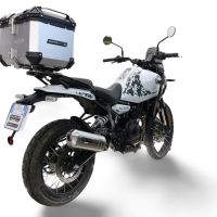 Top case GPR TECH compatible with  Royal Enfield Himalayan 450 2024/2025 e5 Plus Top Case Alpitech en aluminium, couleur argent avec plaque spécifique incluse Capacité Litres 35
