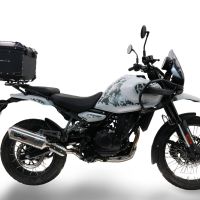 Top case GPR TECH compatible with  Royal Enfield Himalayan 450 2024/2025 e5 Plus Top Case Alpitech en aluminium, couleur noire avec plaque spécifique incluse Capacité Litres 26