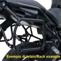 GPR TECH compatible with  Bmw F 750 Gs 2018/2020 e4 Support spécifique pour valises latérales 38 L + 32 L, couleur noire 