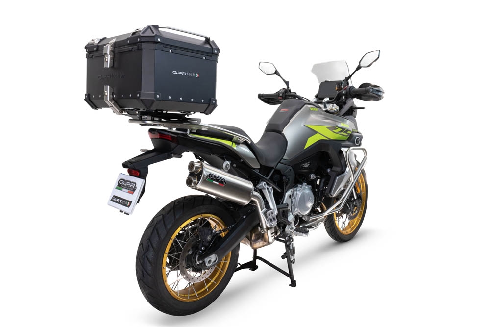 GPR TECH compatible with  Voge 900DSX 2024/2025 e5 Top Case Alpitech en aluminium, couleur noire avec plaque spécifique incluse Capacité Litres 45
