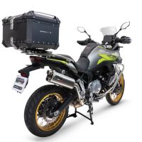 GPR TECH compatible with  Voge 900DSX 2024/2025 e5 Top Case Alpitech en aluminium, couleur noire avec plaque spécifique incluse Capacité Litres 45