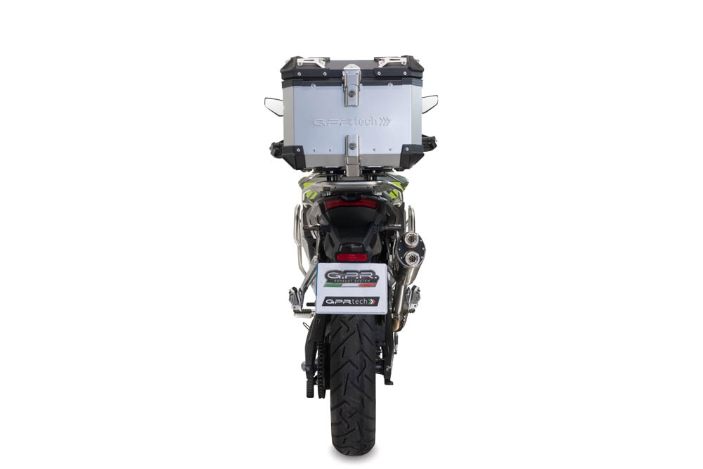 GPR TECH compatible with  Voge 900DSX 2024/2025 e5 Top Case Alpitech en aluminium, couleur argent avec plaque spécifique incluse Capacité Litres 35