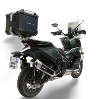 Top case GPR TECH compatible with  Zontes 368 G 2025/2026 Top Case Alpitech en aluminium, couleur argent avec  porte-bagases y plaque spécifique Capacité Litres 35