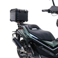 Top case GPR TECH compatible with  Zontes 368 G 2025/2026 Top Case Alpitech en aluminium, couleur argent avec  porte-bagases y plaque spécifique Capacité Litres 35