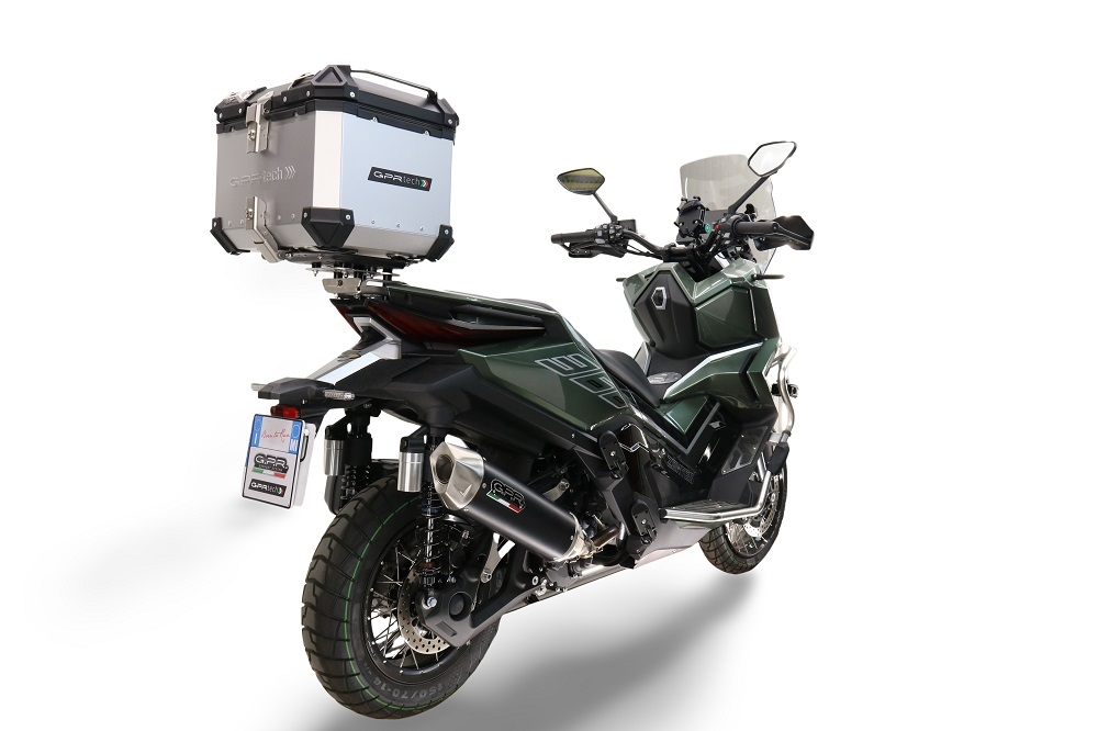 Top case GPR TECH compatible with  Zontes 368 G 2025/2026 Top Case Alpitech en aluminium, couleur argent avec  porte-bagases y plaque spécifique Capacité Litres 35