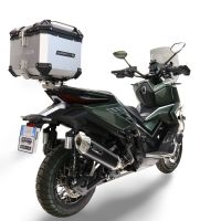Top case GPR TECH compatible with  Zontes 368 G 2025/2026 Top Case Alpitech en aluminium, couleur argent avec  porte-bagases y plaque spécifique Capacité Litres 35