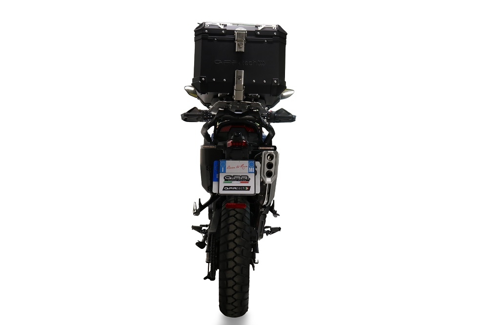GPR TECH compatible with  Zontes 703 F 2025/2026 Top Case Alpitech en aluminium, couleur noire avec plaque spécifique incluse Capacité Litres 35