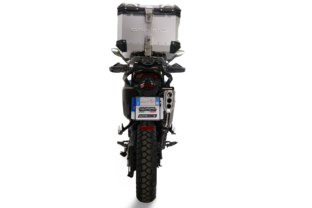 GPR TECH compatible with  Zontes 703 F 2025/2026 Top Case Alpitech en aluminium, couleur argent avec plaque spécifique incluse Capacité Litres 35