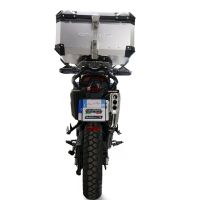 GPR TECH compatible with  Zontes 703 F 2025/2026 Top Case Alpitech en aluminium, couleur argent avec plaque spécifique incluse Capacité Litres 45