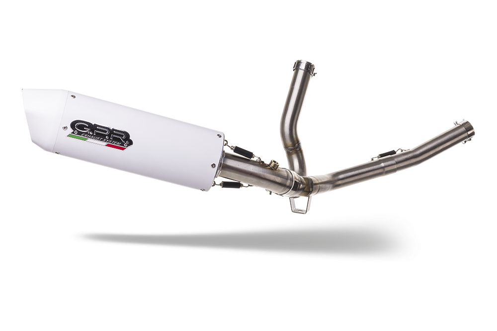 Pot echappement compatible avec Suzuki V-Strom DL650 2017-2020, Albus Evo4, Pot échappement homologué et légal, silencieux avec mi-collecteur, db killer amovible et catalyseur 