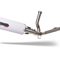 Pot echappement compatible avec Suzuki V-Strom DL650 2017-2020, Albus Evo4, Pot échappement homologué et légal, silencieux avec mi-collecteur, db killer amovible et catalyseur 