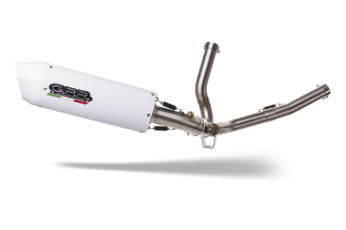 Pot echappement compatible avec Suzuki V-Strom DL650 2017-2020, Albus Evo4, Pot échappement homologué et légal, silencieux avec mi-collecteur, db killer amovible et catalyseur 