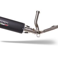 Pot echappement compatible avec Suzuki V-Strom DL650 2017-2020, Furore Evo4 Nero, Pot échappement homologué et légal, silencieux avec mi-collecteur, db killer amovible et catalyseur 