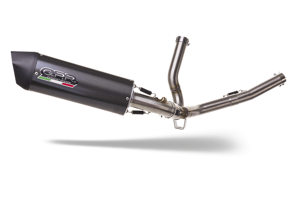 Pot echappement compatible avec Suzuki V-Strom 650 2021-2025, Furore Evo4 Poppy, Pot échappement homologué et légal, silencieux avec mi-collecteur, db killer amovible et catalyseur 