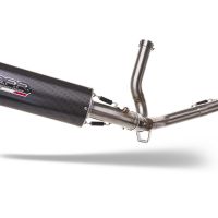Pot echappement compatible avec Suzuki V-Strom 650 2021-2025, Furore Evo4 Poppy, Pot échappement homologué et légal, silencieux avec mi-collecteur, db killer amovible et catalyseur 