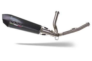 Pot echappement compatible avec Suzuki V-Strom DL650 2012-2016, Gpe Ann. Poppy, Pot échappement homologué et légal, silencieux avec mi-collecteur y db killer amovible 