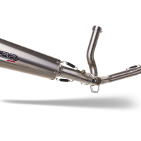 Pot echappement compatible avec Suzuki V-Strom DL650 2012-2016, Gpe Ann. titanium, Pot échappement homologué et légal, silencieux avec mi-collecteur, db killer amovible et catalyseur 