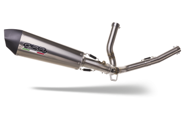 Pot echappement compatible avec Suzuki V-Strom DL650 2004-2011, Gpe Ann. titanium, Pot échappement homologué et légal, silencieux avec mi-collecteur y db killer amovible 