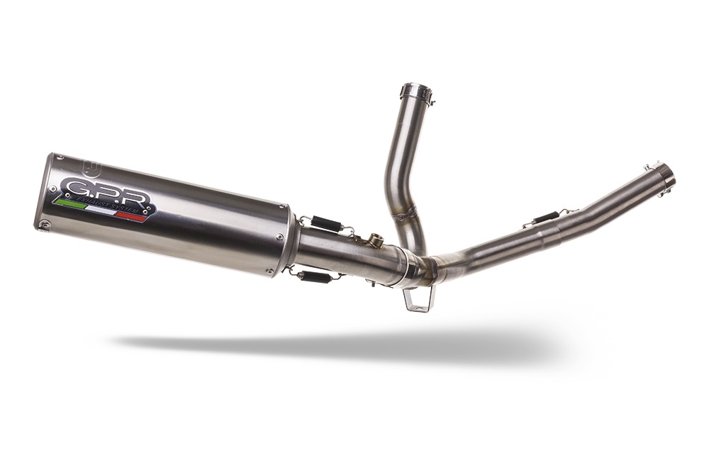 Pot echappement compatible avec Suzuki V-Strom DL650 2017-2020, M3 Inox , Pot échappement homologué et légal, silencieux avec mi-collecteur, db killer amovible et catalyseur 