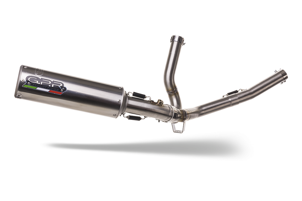 Pot echappement compatible avec Suzuki V-Strom DL650 2017-2020, M3 Inox , Pot échappement homologué et légal, silencieux avec mi-collecteur, db killer amovible et catalyseur 
