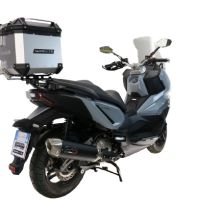 Top case GPR TECH compatible with  Sym ADX 300 2024/2026 e5 Plus Top Case Alpitech en aluminium, couleur argent avec plaque spécifique incluse Capacité Litres 35