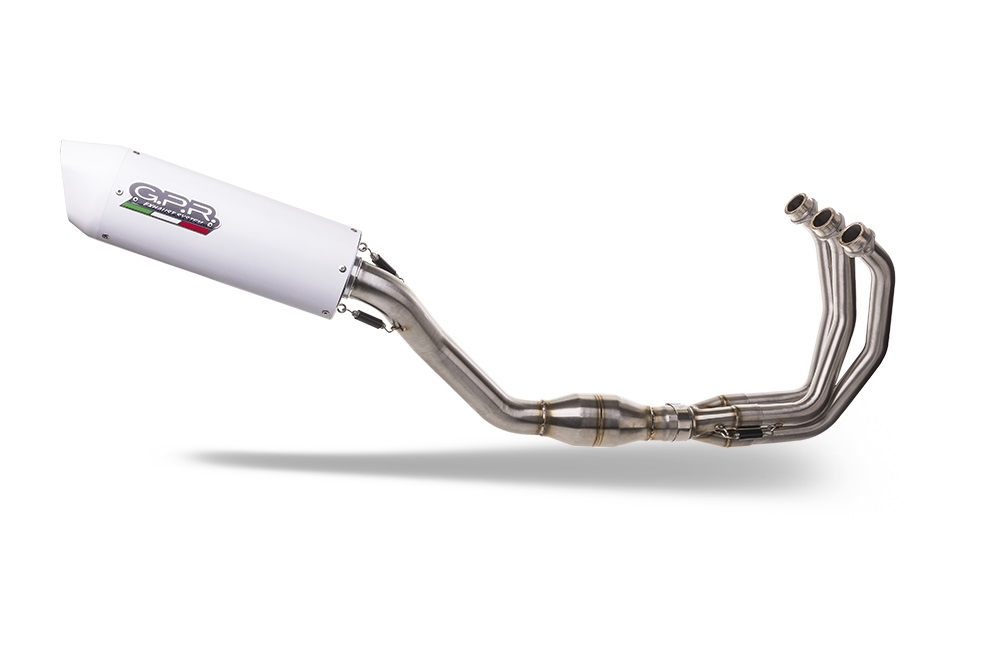 Pot echappement compatible avec Yamaha Tracer 9 GT 2021-2024, Albus Evo4, Homologué et légal, système d'échappement complet avec catalyseur et db killer amovible 