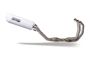 Pot echappement compatible avec Yamaha Tracer 9 2021-2024, Albus Evo4, Homologué et légal, système d'échappement complet avec catalyseur et db killer amovible 