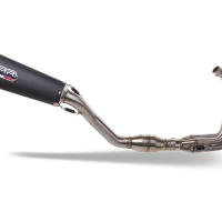 Pot echappement compatible avec Triumph Daytona 660 2023-2025, GP Evo4 Black Titanium, Homologué et légal, système d'échappement complet avec catalyseur et db killer amovible 