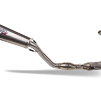 Pot echappement compatible avec Yamaha Tracer 9 2021-2024, Gpe Ann. titanium, Pot d'échappement complet racing, compris de collecteur et db killer amovible, sans homologation 