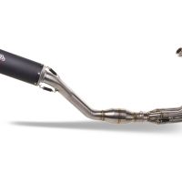 Pot echappement compatible avec Yamaha Mt-09 2021-2023, M3 Black Titanium, Homologué et légal, système d'échappement complet avec catalyseur et db killer amovible 
