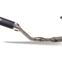 Pot echappement compatible avec Yamaha XSR900 2022-2024, M3 Black Titanium, Homologué et légal, système d'échappement complet avec catalyseur et db killer amovible 