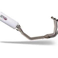 Pot echappement compatible avec Triumph Daytona 660 2023-2025, Albus Evo4, Homologué et légal, système d'échappement complet avec catalyseur et db killer amovible 