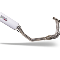 Pot echappement compatible avec Triumph Daytona 660 2023-2025, Albus Evo4, Homologué et légal, système d'échappement complet avec catalyseur et db killer amovible 
