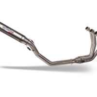 Pot echappement compatible avec Triumph Trident 660 2021-2024, Deeptone Inox, Pot d'échappement complet racing, compris de collecteur et db killer amovible, sans homologation 