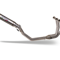 Pot echappement compatible avec Triumph Daytona 660 2023-2025, Deeptone Inox, Pot d'échappement complet racing, compris de collecteur et db killer amovible, sans homologation 