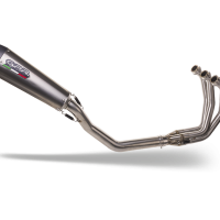 Pot echappement compatible avec Triumph Daytona 660 2023-2025, GP Evo4 Titanium, Homologué et légal, système d'échappement complet avec catalyseur et db killer amovible 