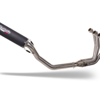Pot echappement compatible avec Triumph Daytona 660 2023-2025, M3 Black Titanium, Homologué et légal, système d'échappement complet avec catalyseur et db killer amovible 