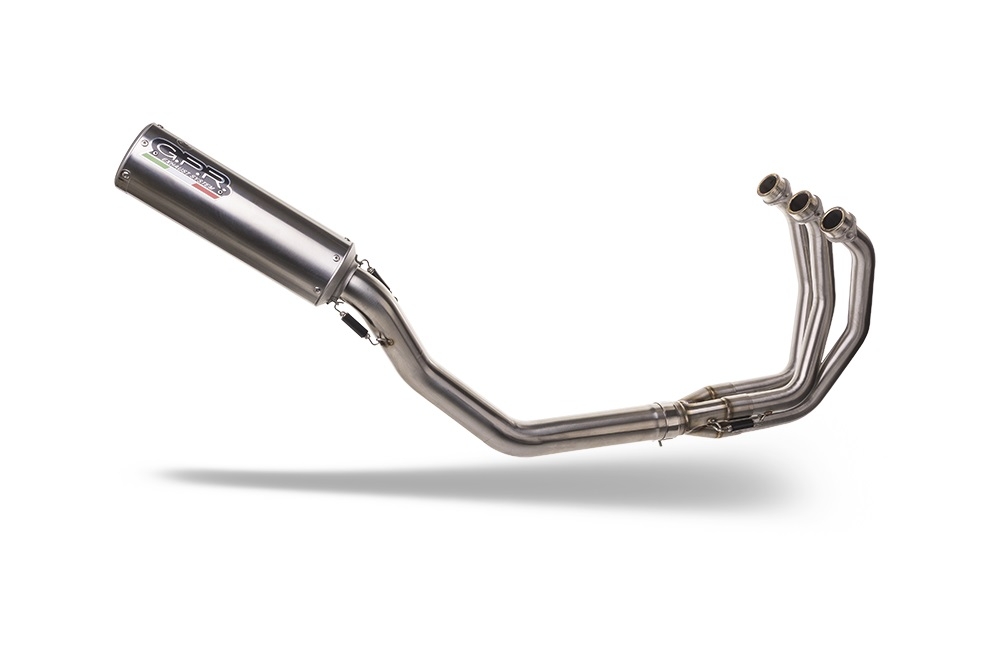 Pot echappement compatible avec Yamaha Mt-09 Tracer 900 2017-2020, M3 Inox , Homologué et légal, système d'échappement complet avec catalyseur et db killer amovible 