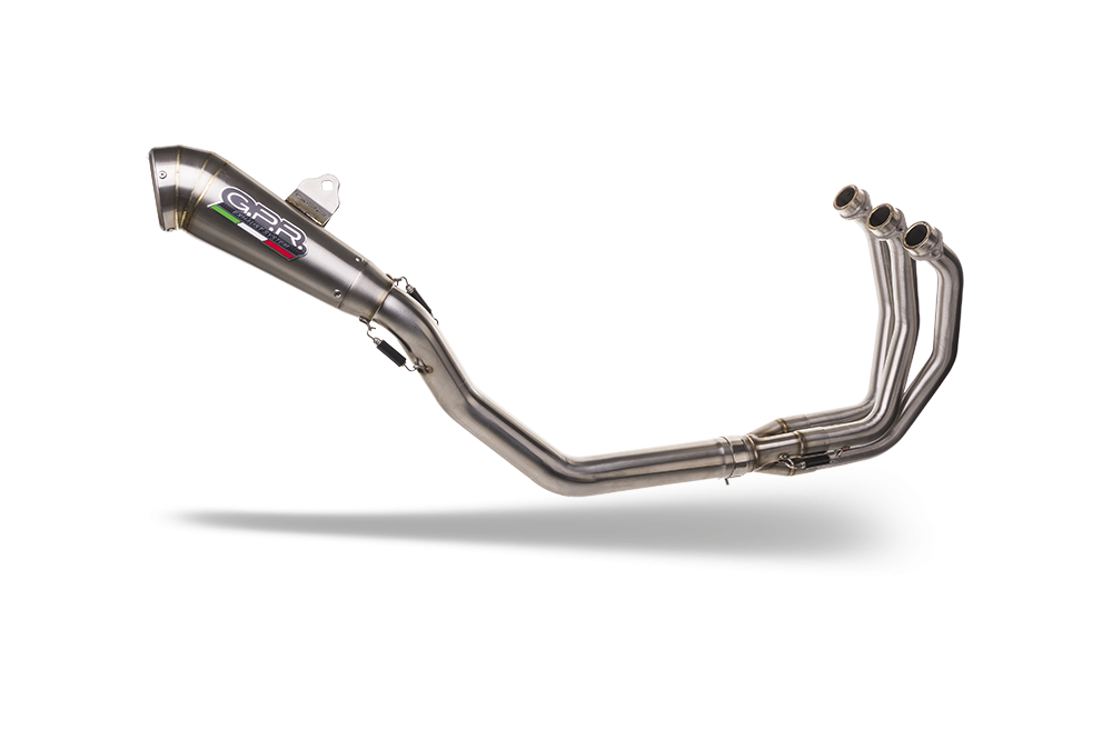 Pot echappement compatible avec Triumph Tiger Sport 660 2022-2024, Powercone Evo, Homologué et légal, système d'échappement complet avec catalyseur et db killer amovible 